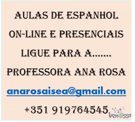 Aulas de Espanhol on-line e presenciais