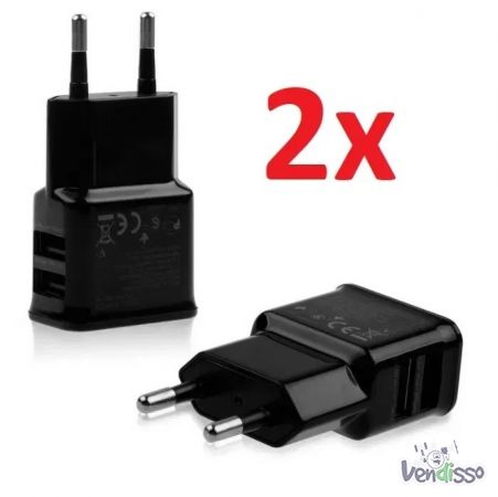 PORTES GRATIS 2x carregador universal USB com 2 portes USB