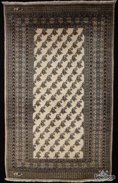 Tapete Oriental / Persa genuíno Buchara Art Deco 1,56m X 0,95m