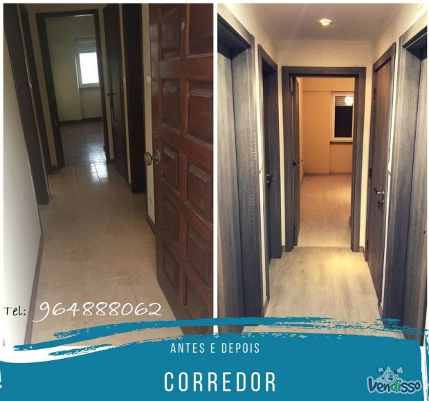 Remodelações - Remodelação de corredor antes e depois 9648