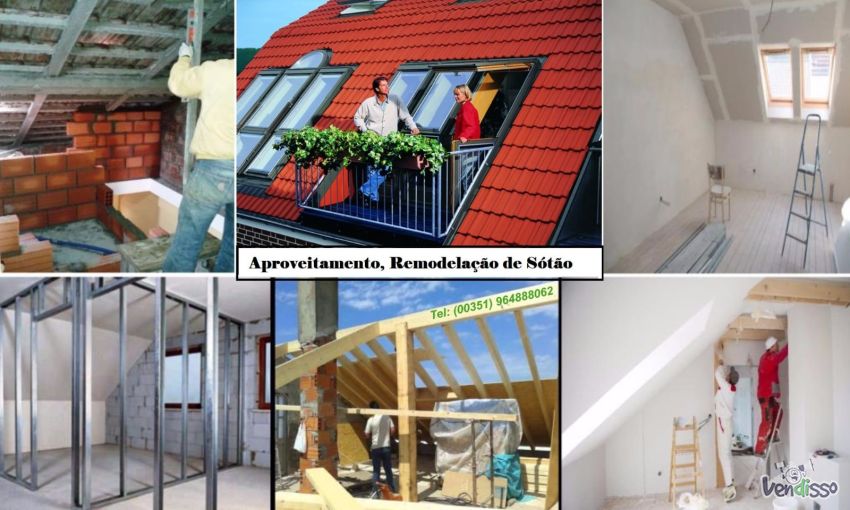 Remodelação de apartamentos, Remodelação de Sótão.. 964888062