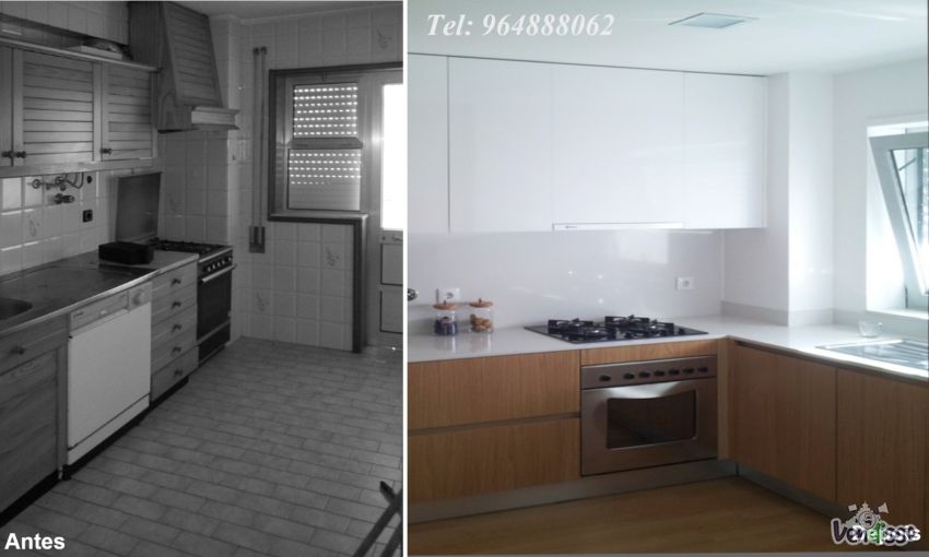 6. Remodelação cozinha, Renovação de cozinhas, Restauro de Cozinha, Renovar cozinhas antigas, Montagem móveis de Cozinha, Remodelação Apartamentos,  964 6